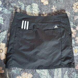 Adidas Black Sports Skirt with Logo and Stripes